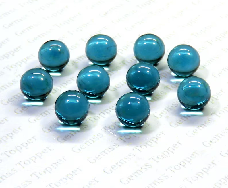 London Blue Topaz 10x10 mm Ball Cabochon